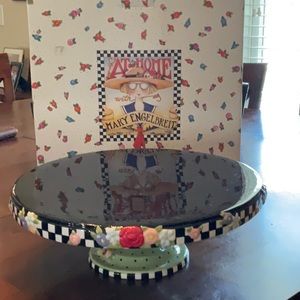 Mary Engelbreit “Cottage Hostess” Pedestal Cake Plate with Box